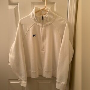 Under Armour White Half-Zip Sweatshirt
